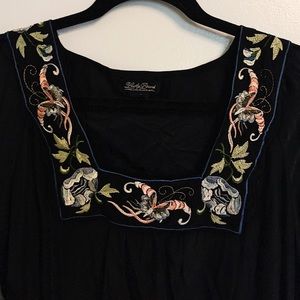Embroidered Lucky Brand Silk Dress